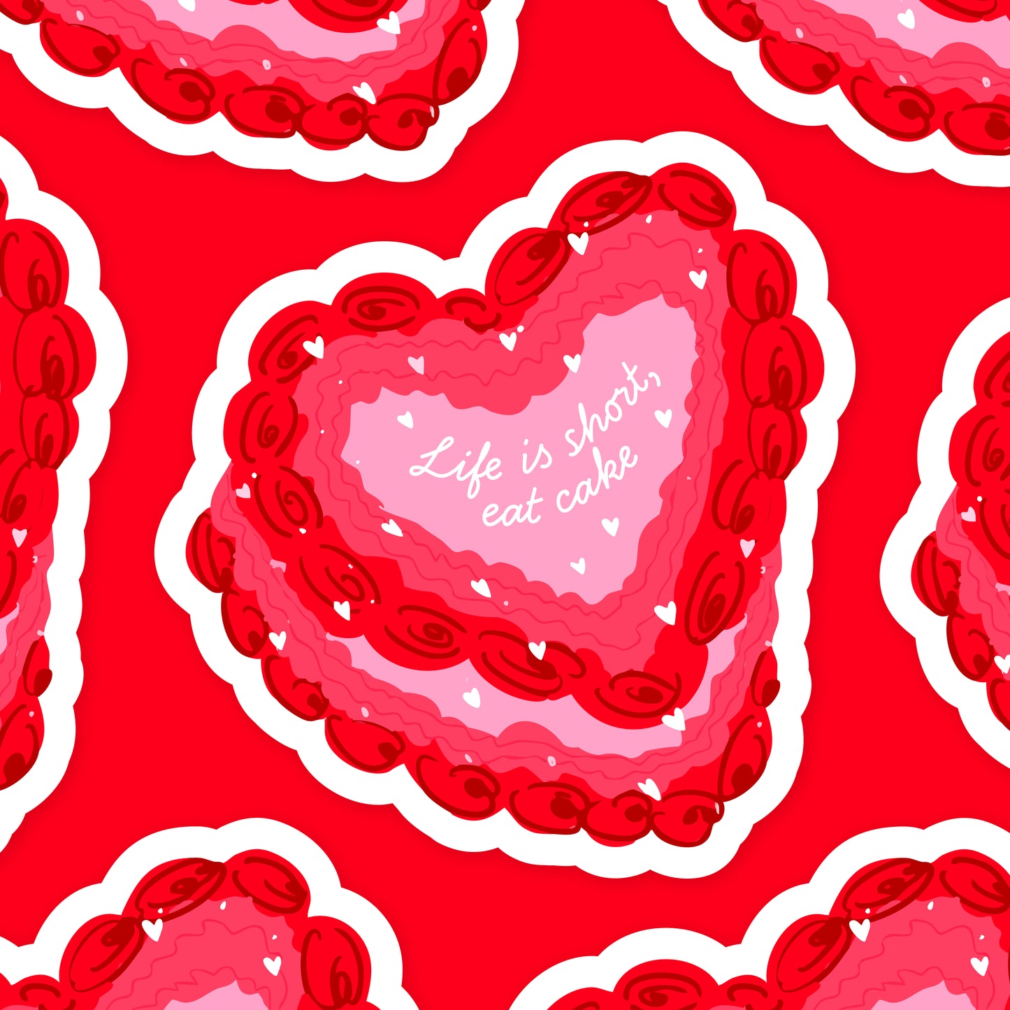 PRE-ORDER! Eat Cake Sticker