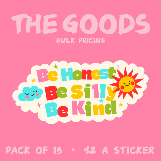 WHOLESALE Happy Silly Kind Sticker
