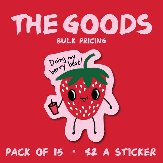 WHOLESALE Doing my Berry Best Sticker