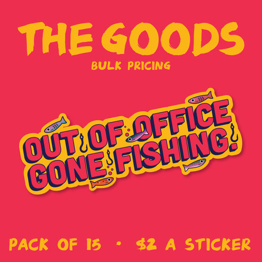 WHOLESALE Gone Fishing Sticker