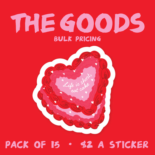 PRE-ORDER! WHOLESALE Eat Cake Sticker