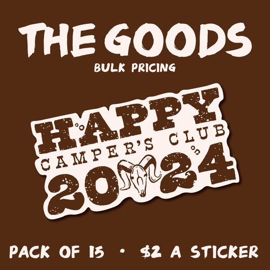 WHOLESALE PRE-ORDER Western Happy Camper Sticker