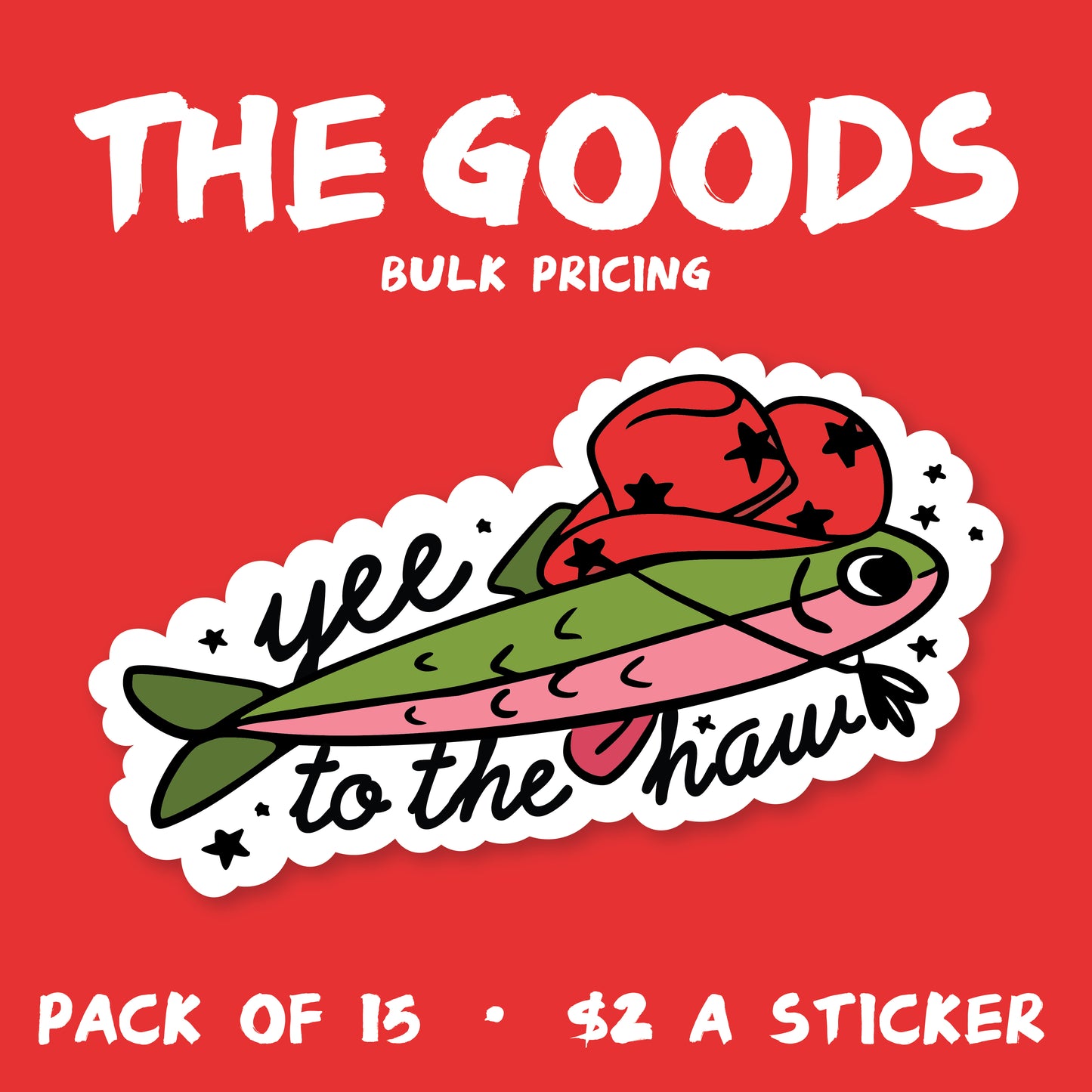 PRE-ORDER! WHOLESALE Yee to the Haw Rainbow Trout Sticker